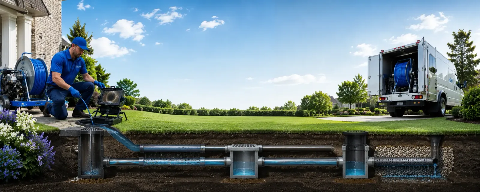Outdoor drain cleaning information for Zahl, ND